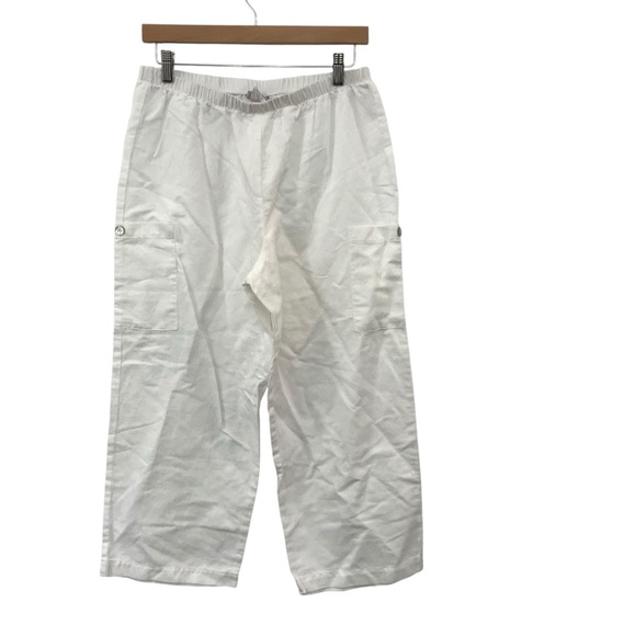 Hot Cotton Marc Ware Croo Linen Blend Pants Womens Size M Lagenlook Beachy Boho - Picture 4 of 4